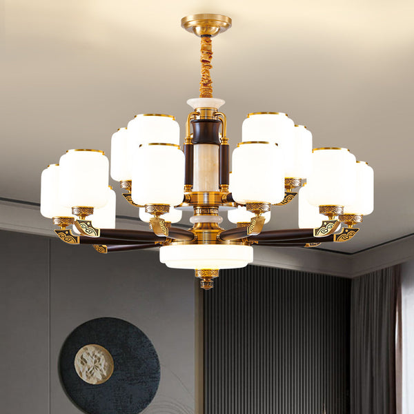 Jade Palace 12-Arm Luxury Chandelier – Timeless Chinese-Inspired Opulence