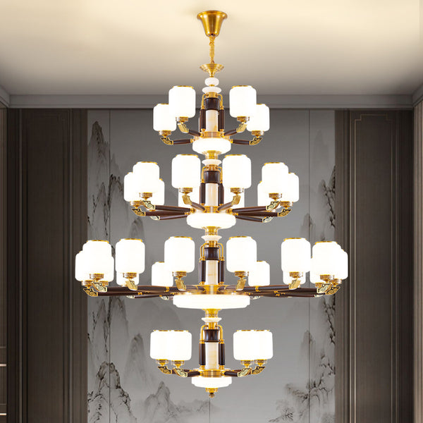 Jade Palace 12-Arm Luxury Chandelier – Timeless Chinese-Inspired Opulence