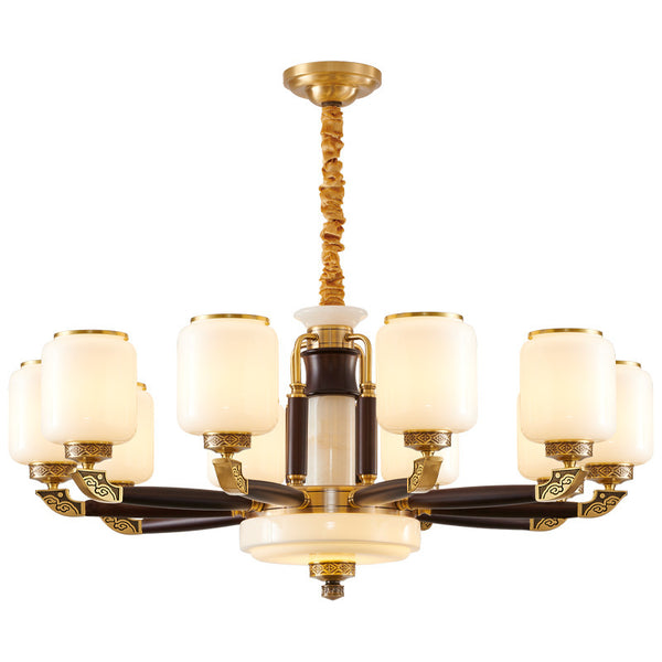 Jade Palace 12-Arm Luxury Chandelier – Timeless Chinese-Inspired Opulence