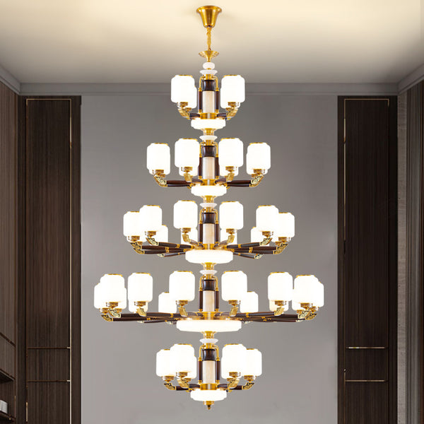 Jade Palace 12-Arm Luxury Chandelier – Timeless Chinese-Inspired Opulence